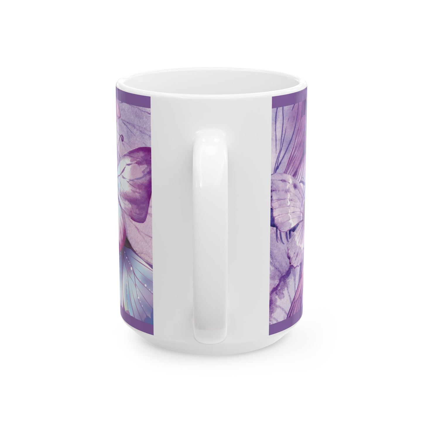 Butterfly Dream Ceramic Mug, Colorful Butterfly Mug, Nature Lover Gift, Artistic Coffee Cup, Spring Decor, Unique Drinkware