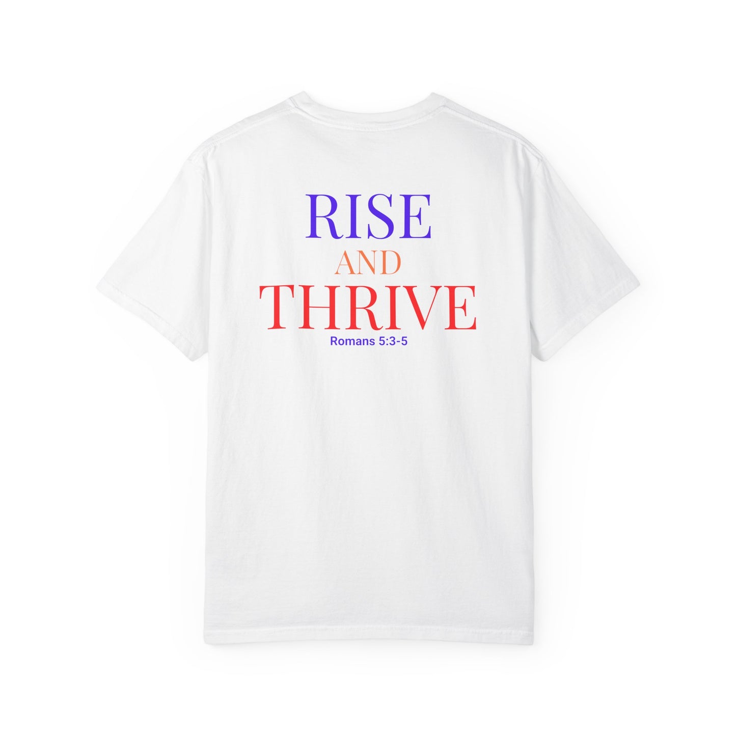 Rise & Thrive Phoenix Shirt | Christian Inspirational Tee | Romans 5:3–5 Faith Hope & Healing Shirt