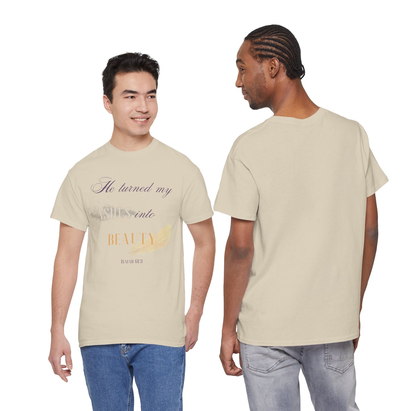 He Turned My Ashes Into Beauty Shirt – Christian Women’s Tee | Faith Based Apparel | Beauty for Ashes Shirt | Rise & Thrive Collection