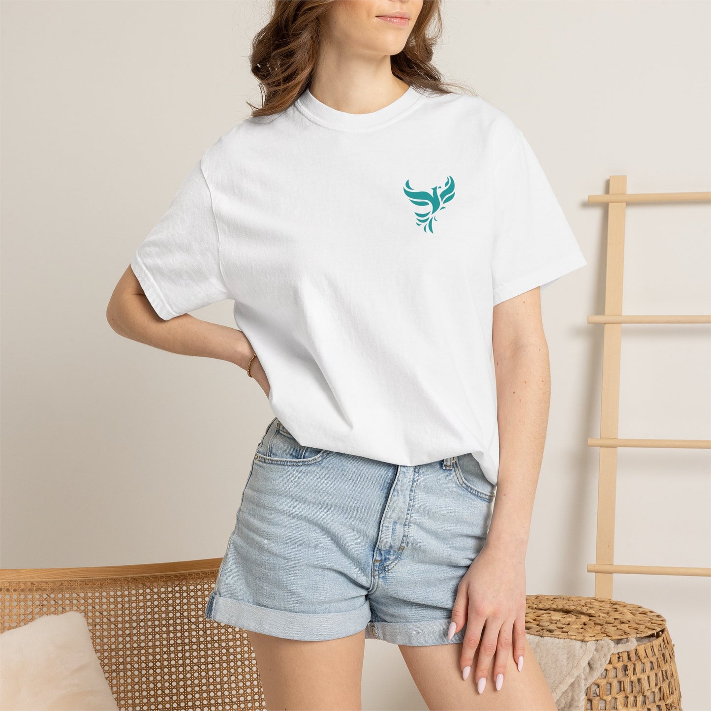 Rise and Thrive Sexual Assault Awareness Shirt | Teal Phoenix Survivor & Supporter Tee | Romans 5:3–5