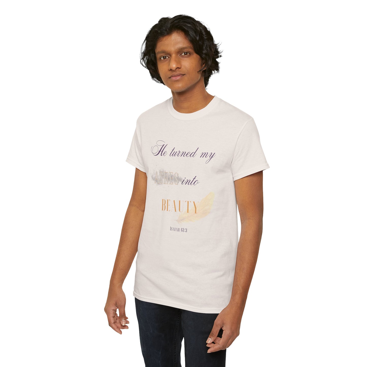 He Turned My Ashes Into Beauty Shirt – Christian Women’s Tee | Faith Based Apparel | Beauty for Ashes Shirt | Rise & Thrive Collection